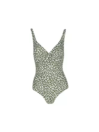 DARLING HARBOUR | Costume da bagno da donna con scollo a V | olive